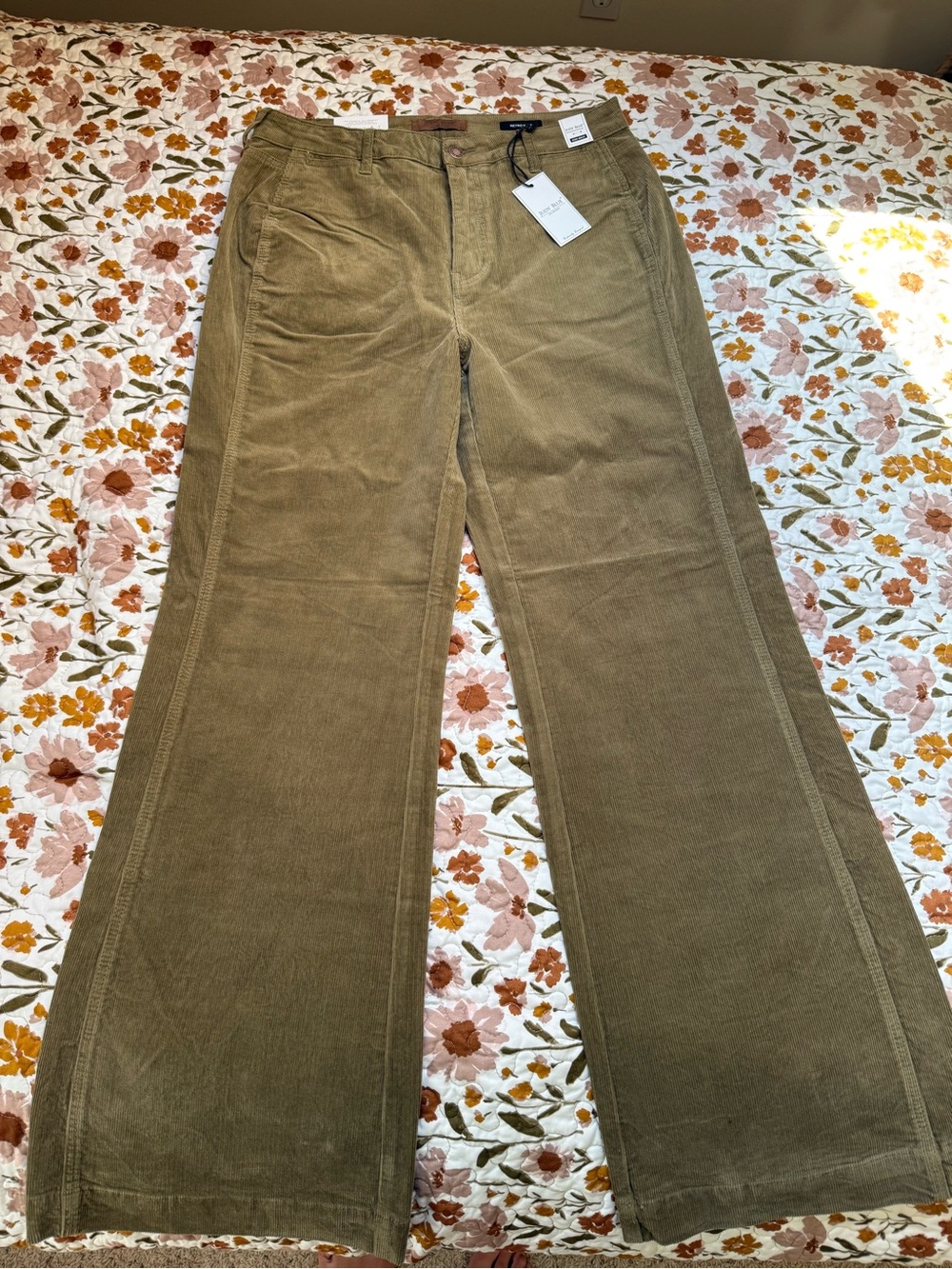 Judy Blue Olive Corduroy Retro Wide High-Waist Pants